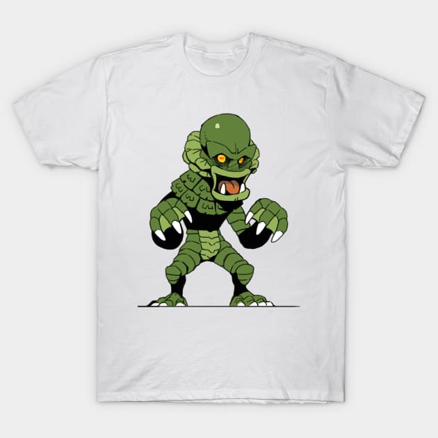 the green clawed beast in the ohio river quitman T-Shirt by COOLKJS0